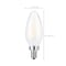 Satco 8 Watt C11 LED Frosted Finish Candelabra Base 3000K 90 CRI 800 Lumens 120 Volt S11346 - alternate 2
